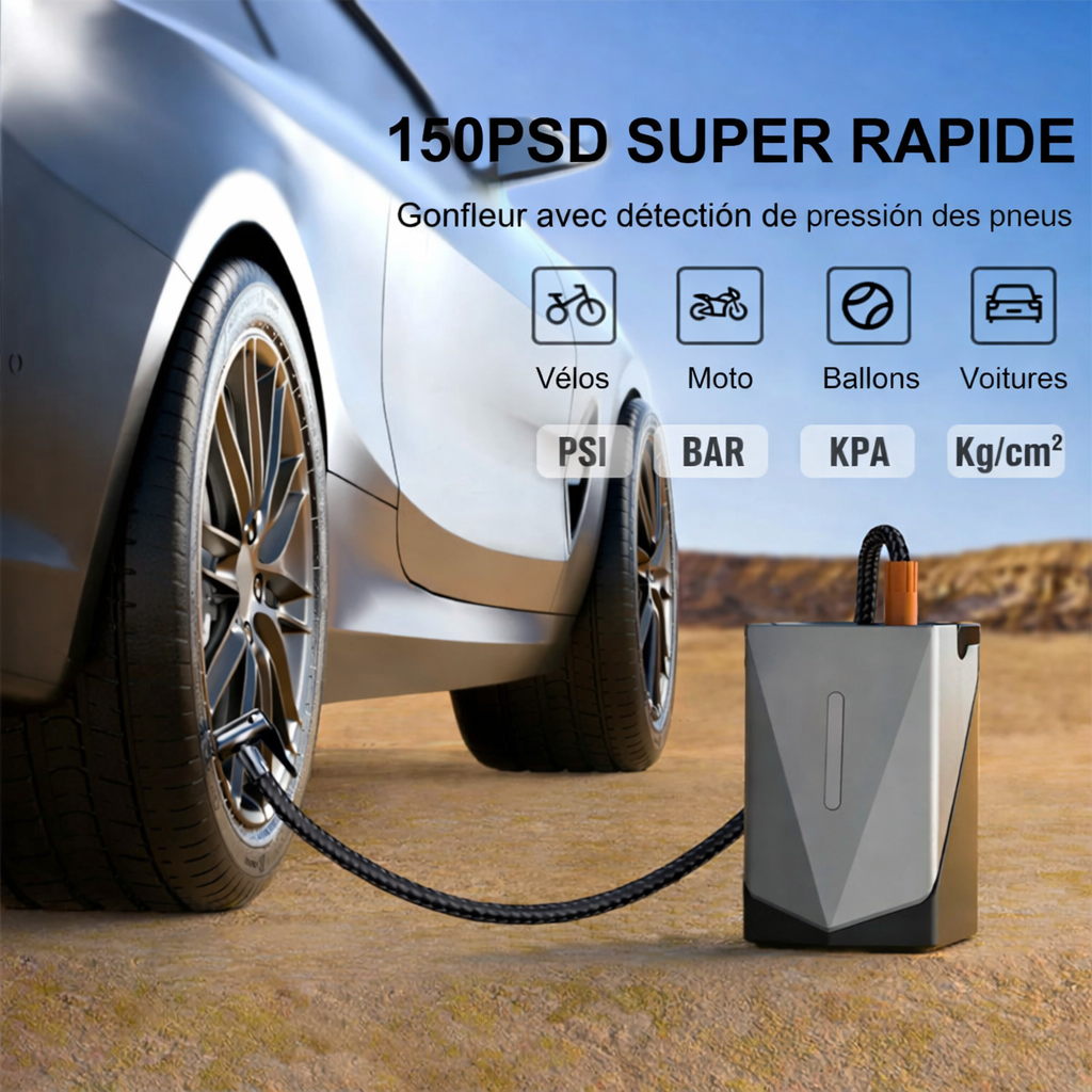 Powerbank Booster de Batterie avec Gonfleur de Pneu – Voiture, Moto & Autres Véhicules - Automa