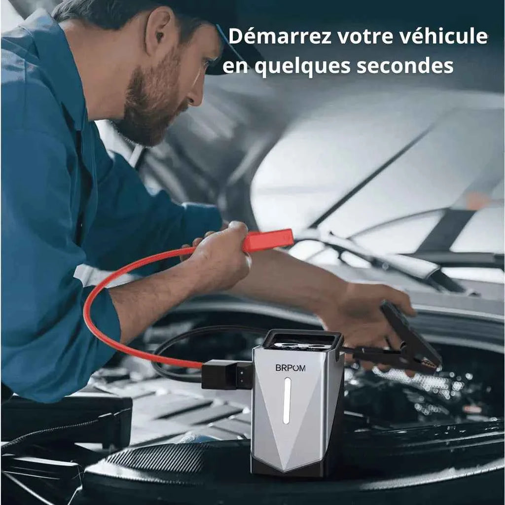 Powerbank Booster de Batterie avec Gonfleur de Pneu – Voiture, Moto & Autres Véhicules