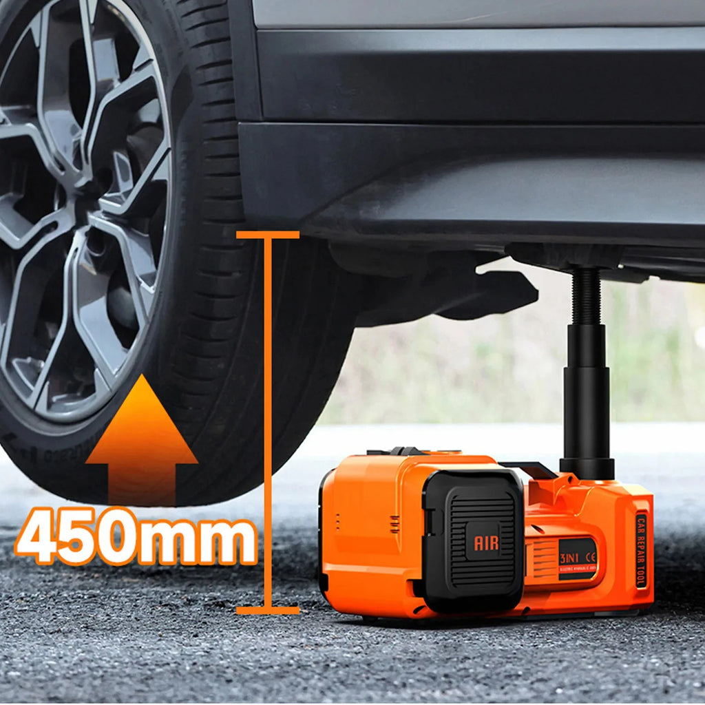 Kit de Changement de Pneu de Voiture – Cric Hydraulique, Clé à Choc & Gonfleur de Pneu