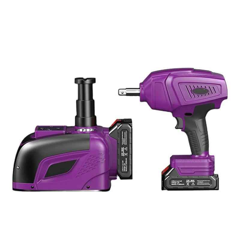 Kits de changement de pneu – Cric et clé à roue rechargeable 5 Tonnes, Batterie 21 V pour Voiture, SUV & Pick-up