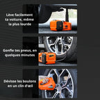 Kit de Changement de Pneu de Voiture – Cric Hydraulique, Clé à Choc & Gonfleur de Pneu