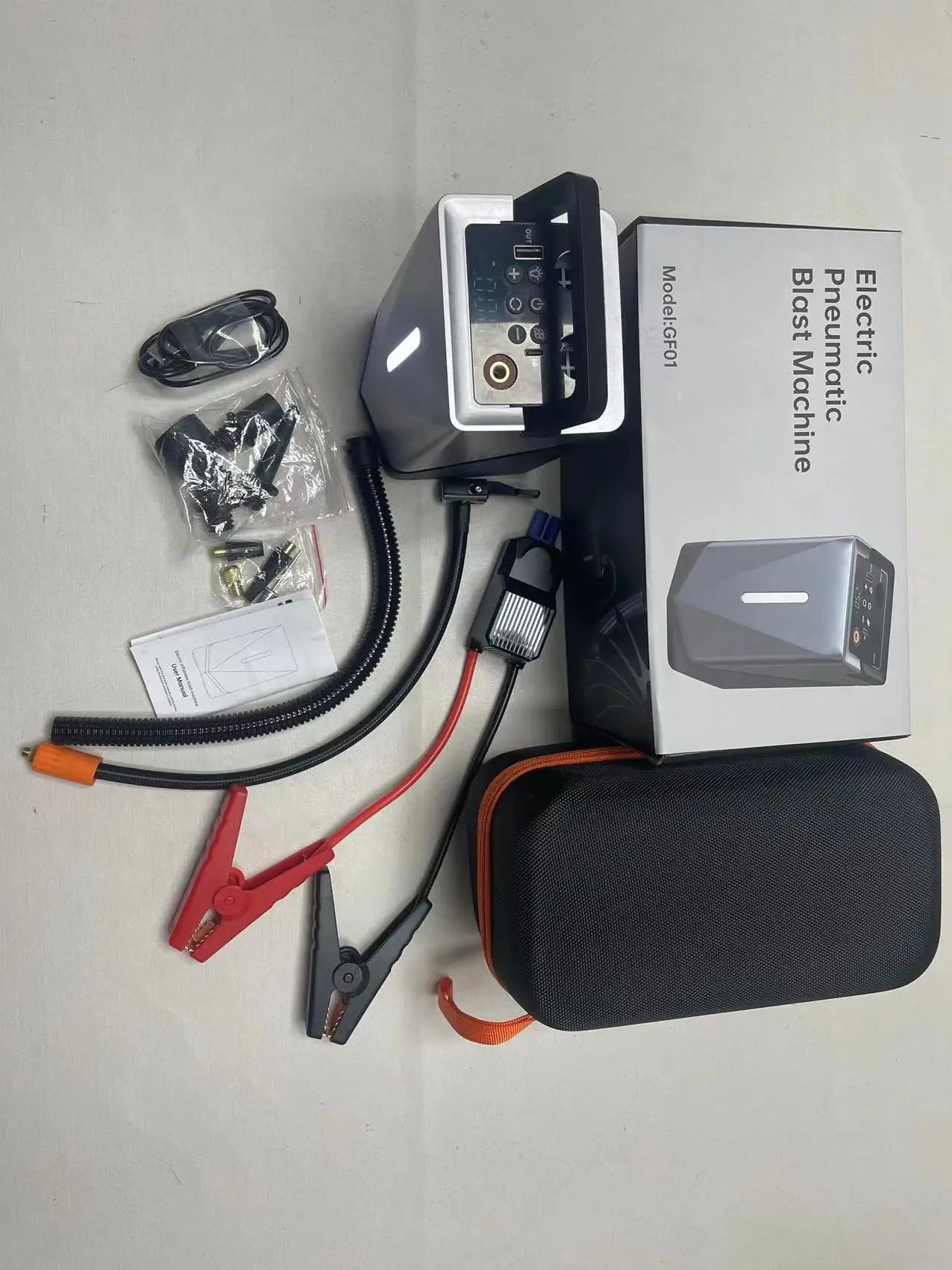 Powerbank Booster de Batterie avec Gonfleur de Pneu – Voiture, Moto & Autres Véhicules