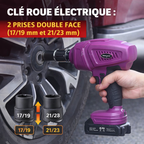 Kits de changement de pneu – Cric et clé à roue rechargeable 5 Tonnes, Batterie 21 V pour Voiture, SUV & Pick-up